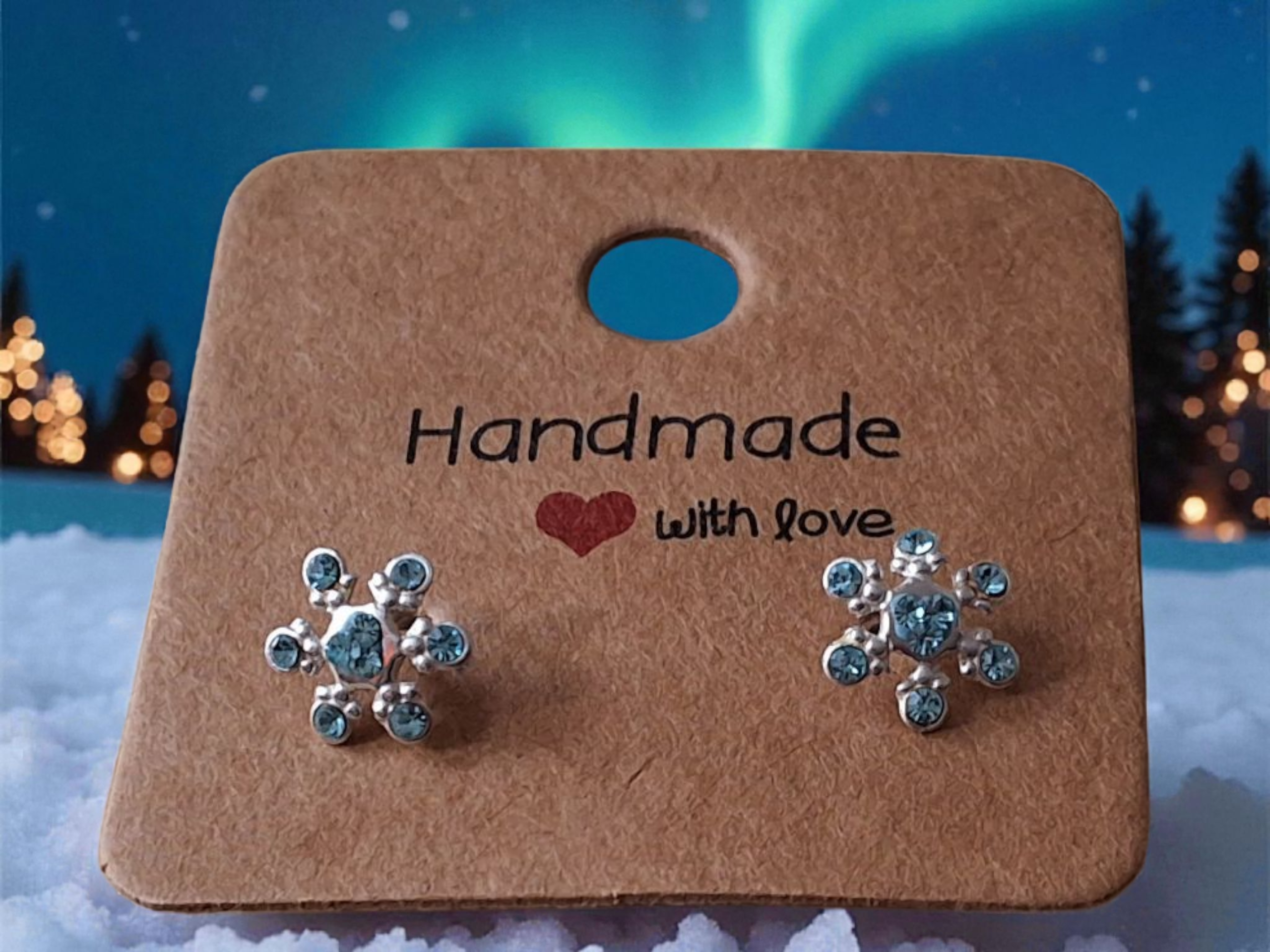 Christmas stud earrings Sterling Silver