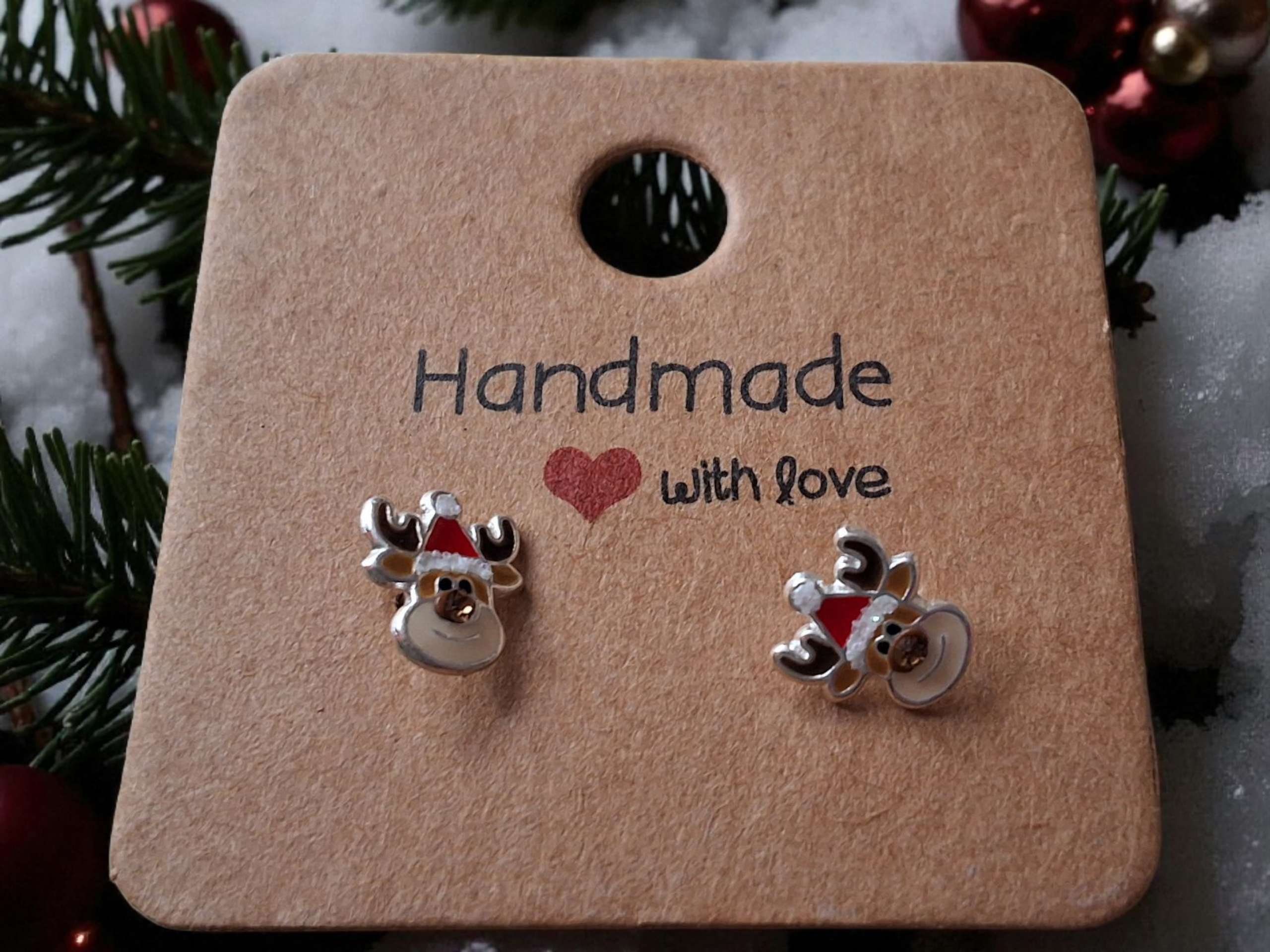Christmas stud earrings Sterling Silver