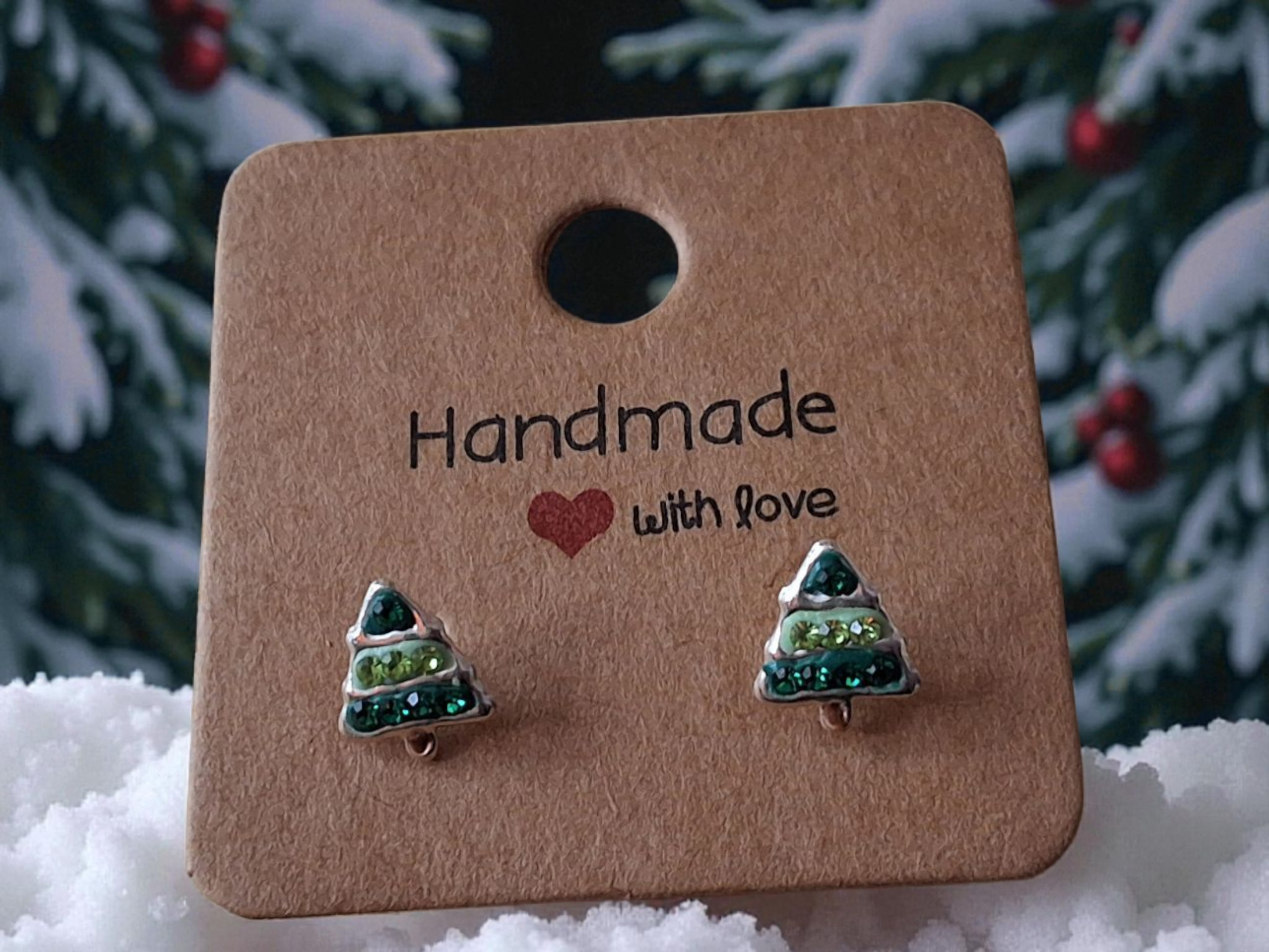 Christmas stud earrings Sterling Silver