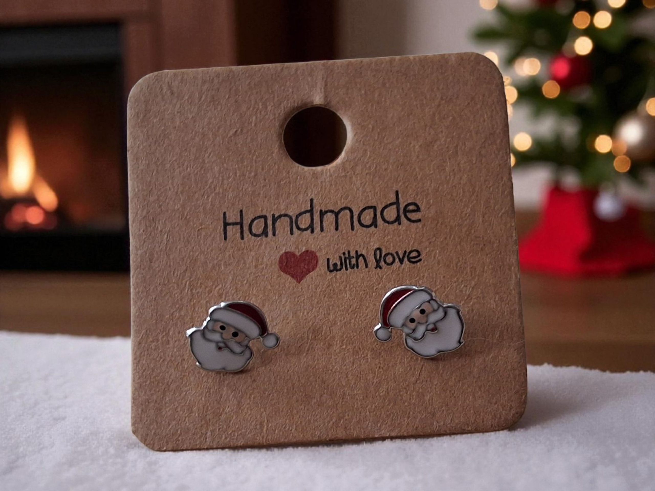 Christmas stud earrings Sterling Silver