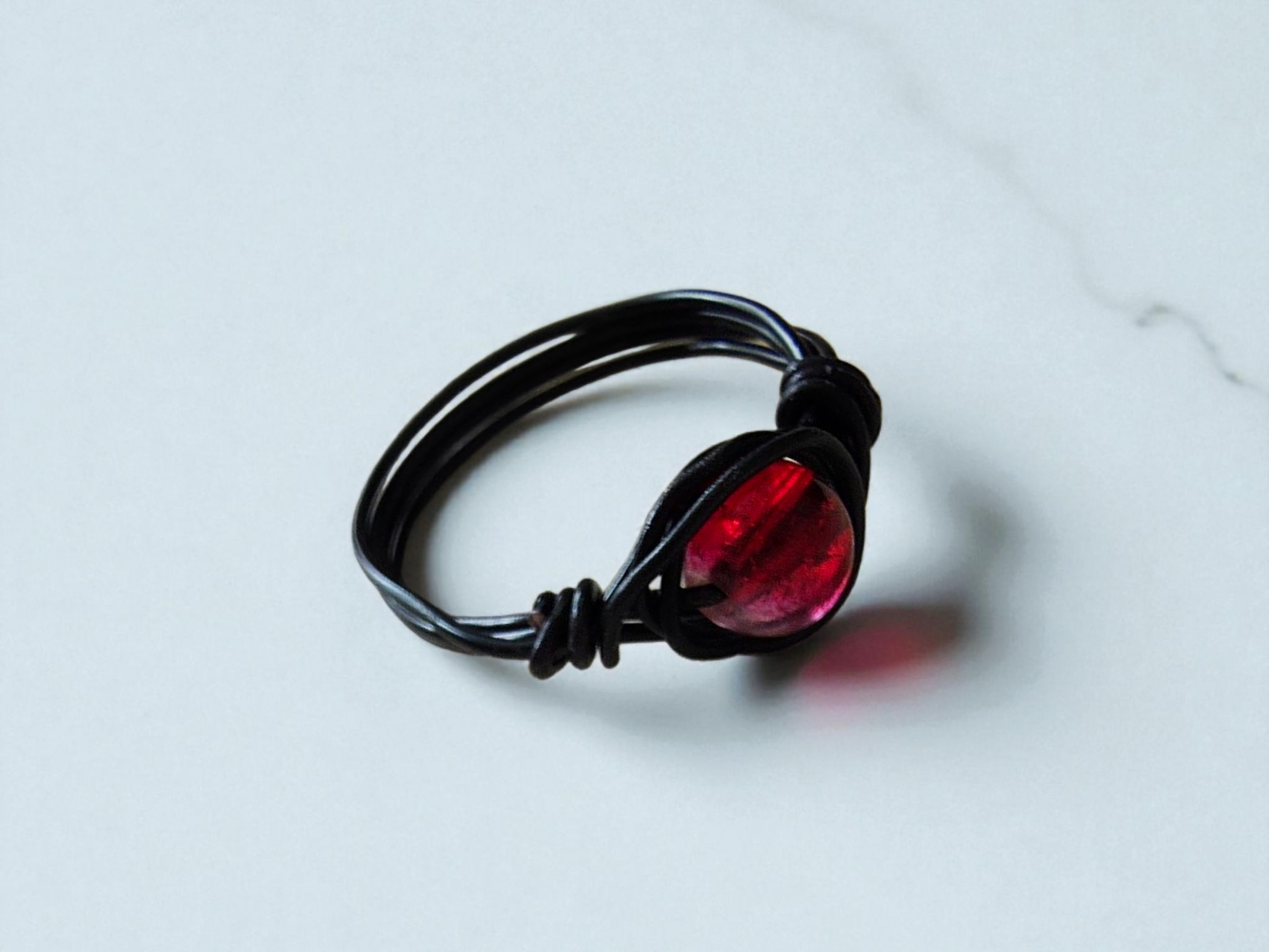 Black wire wrapped ring i
